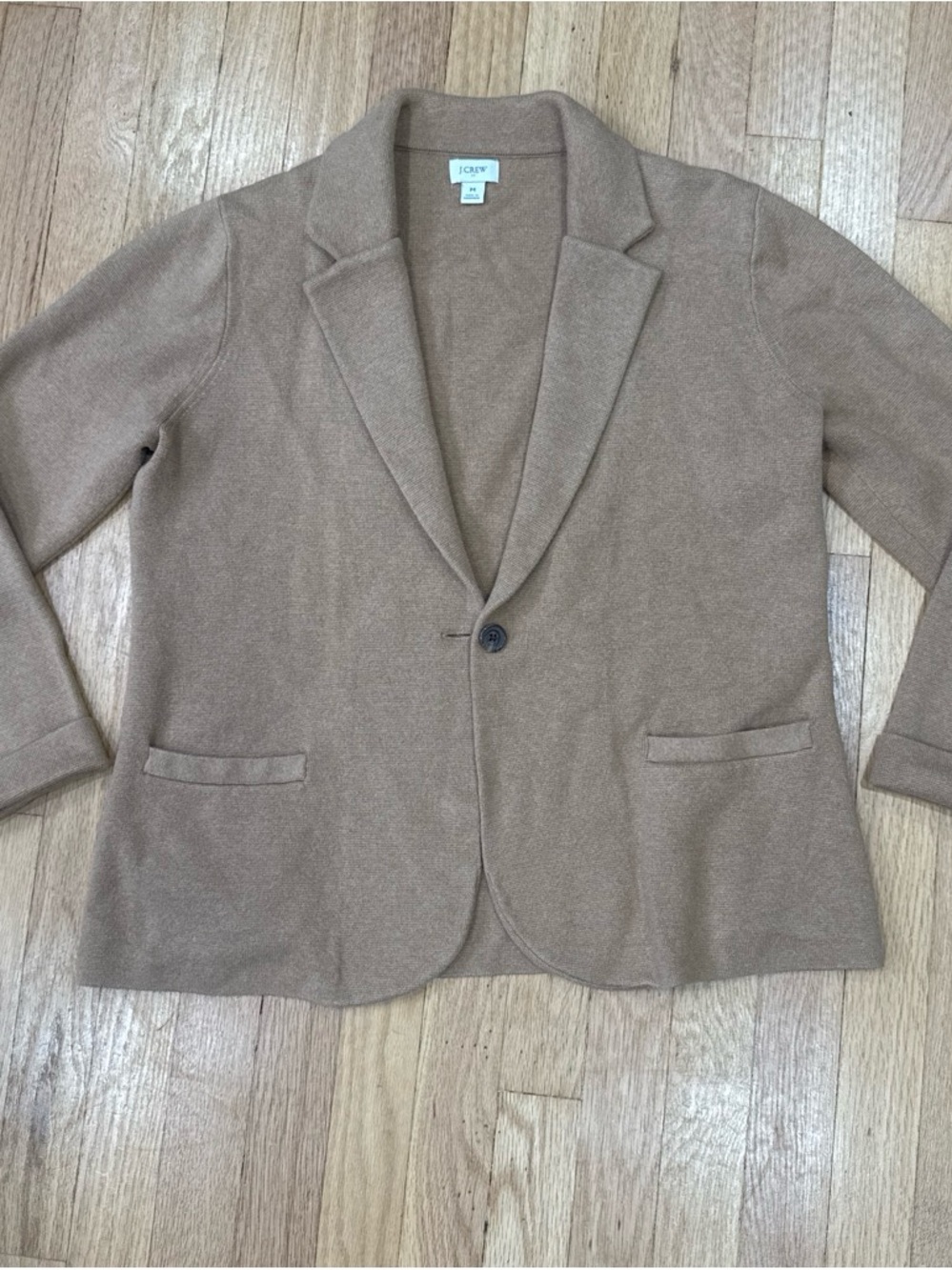 J. Crew Women's Camel Schoolboy Sweater Blazer Jacket - Picture 2 of 7